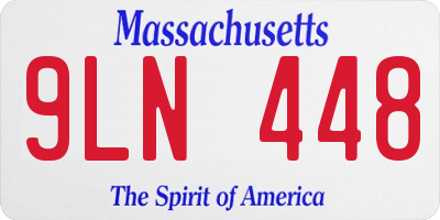 MA license plate 9LN448