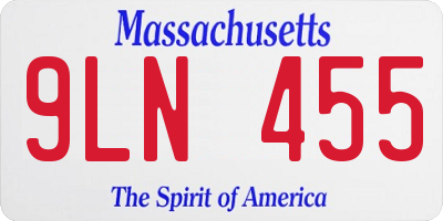 MA license plate 9LN455