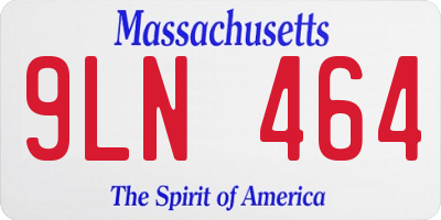 MA license plate 9LN464