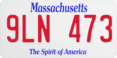MA license plate 9LN473