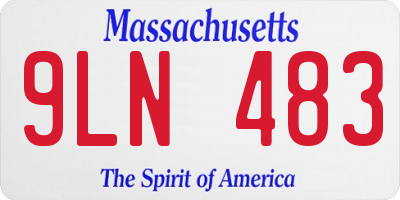 MA license plate 9LN483
