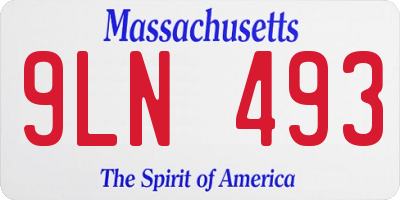 MA license plate 9LN493