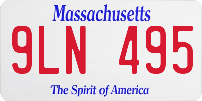 MA license plate 9LN495