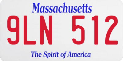 MA license plate 9LN512