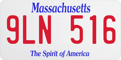 MA license plate 9LN516