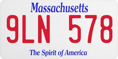 MA license plate 9LN578