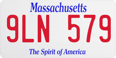 MA license plate 9LN579