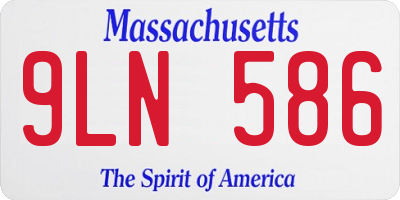 MA license plate 9LN586