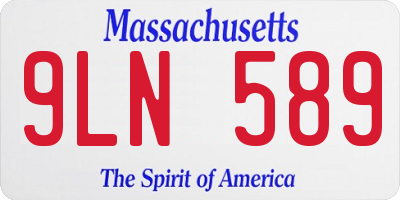 MA license plate 9LN589