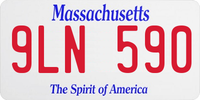 MA license plate 9LN590