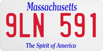MA license plate 9LN591