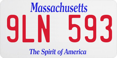 MA license plate 9LN593
