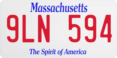 MA license plate 9LN594