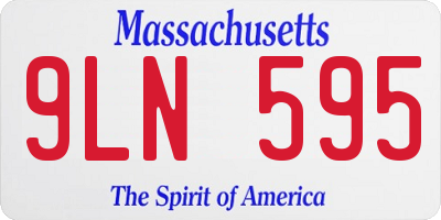 MA license plate 9LN595