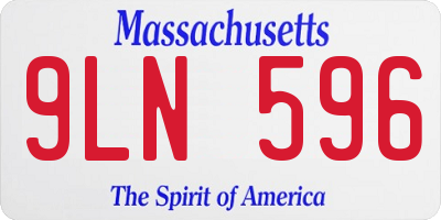 MA license plate 9LN596