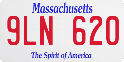 MA license plate 9LN620