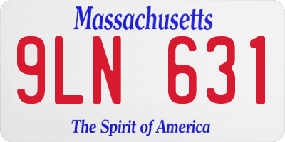MA license plate 9LN631