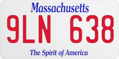 MA license plate 9LN638
