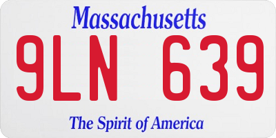 MA license plate 9LN639