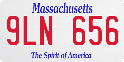 MA license plate 9LN656