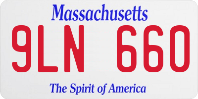 MA license plate 9LN660