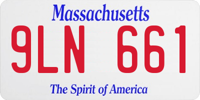 MA license plate 9LN661
