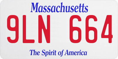 MA license plate 9LN664