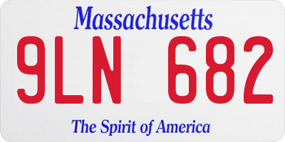 MA license plate 9LN682