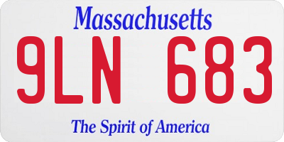 MA license plate 9LN683