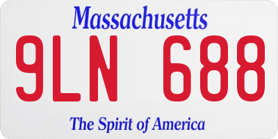 MA license plate 9LN688
