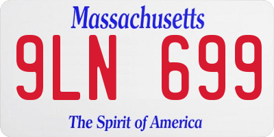 MA license plate 9LN699