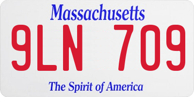 MA license plate 9LN709