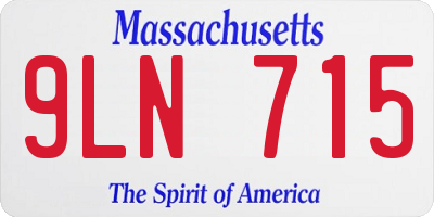 MA license plate 9LN715
