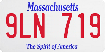 MA license plate 9LN719