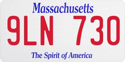 MA license plate 9LN730