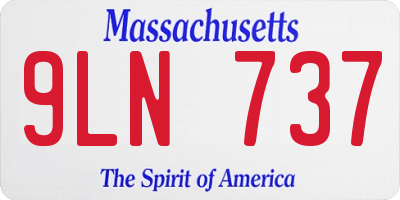 MA license plate 9LN737