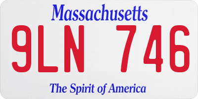 MA license plate 9LN746