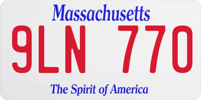 MA license plate 9LN770