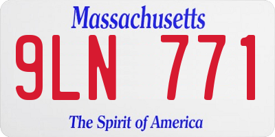 MA license plate 9LN771