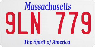 MA license plate 9LN779
