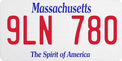 MA license plate 9LN780