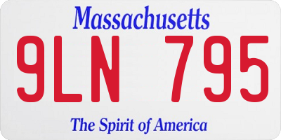 MA license plate 9LN795