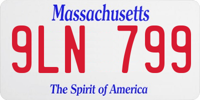 MA license plate 9LN799