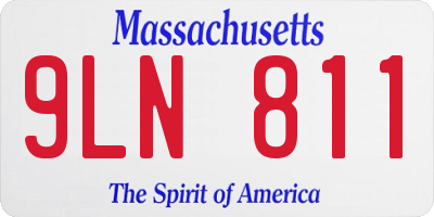 MA license plate 9LN811