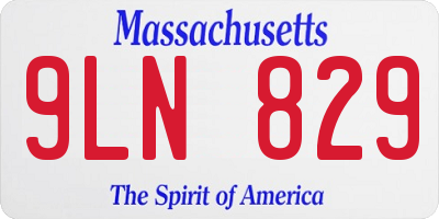 MA license plate 9LN829
