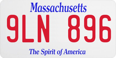 MA license plate 9LN896