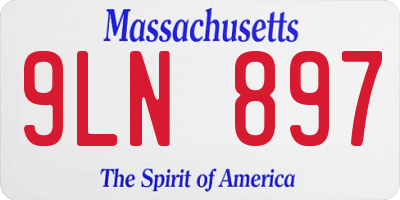 MA license plate 9LN897