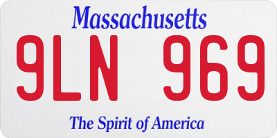 MA license plate 9LN969