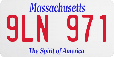 MA license plate 9LN971