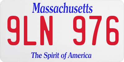 MA license plate 9LN976